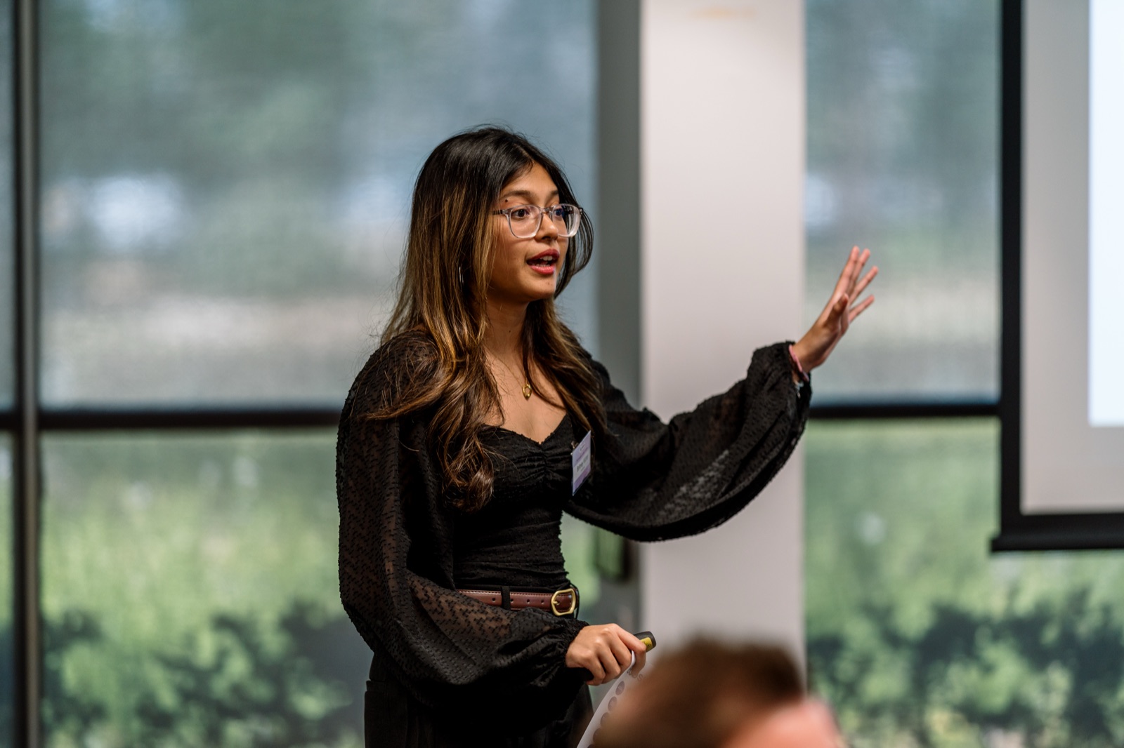 A speaker presenting at a Meshpoints event